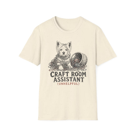 Craft Room Westie Tee - Natural