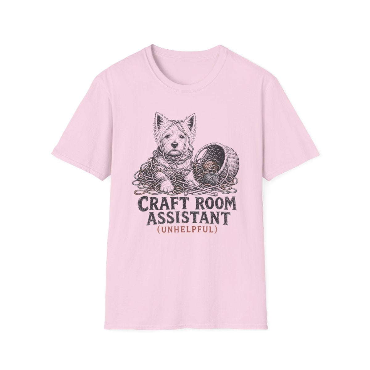 Craft Room Westie Tee - Light Pink