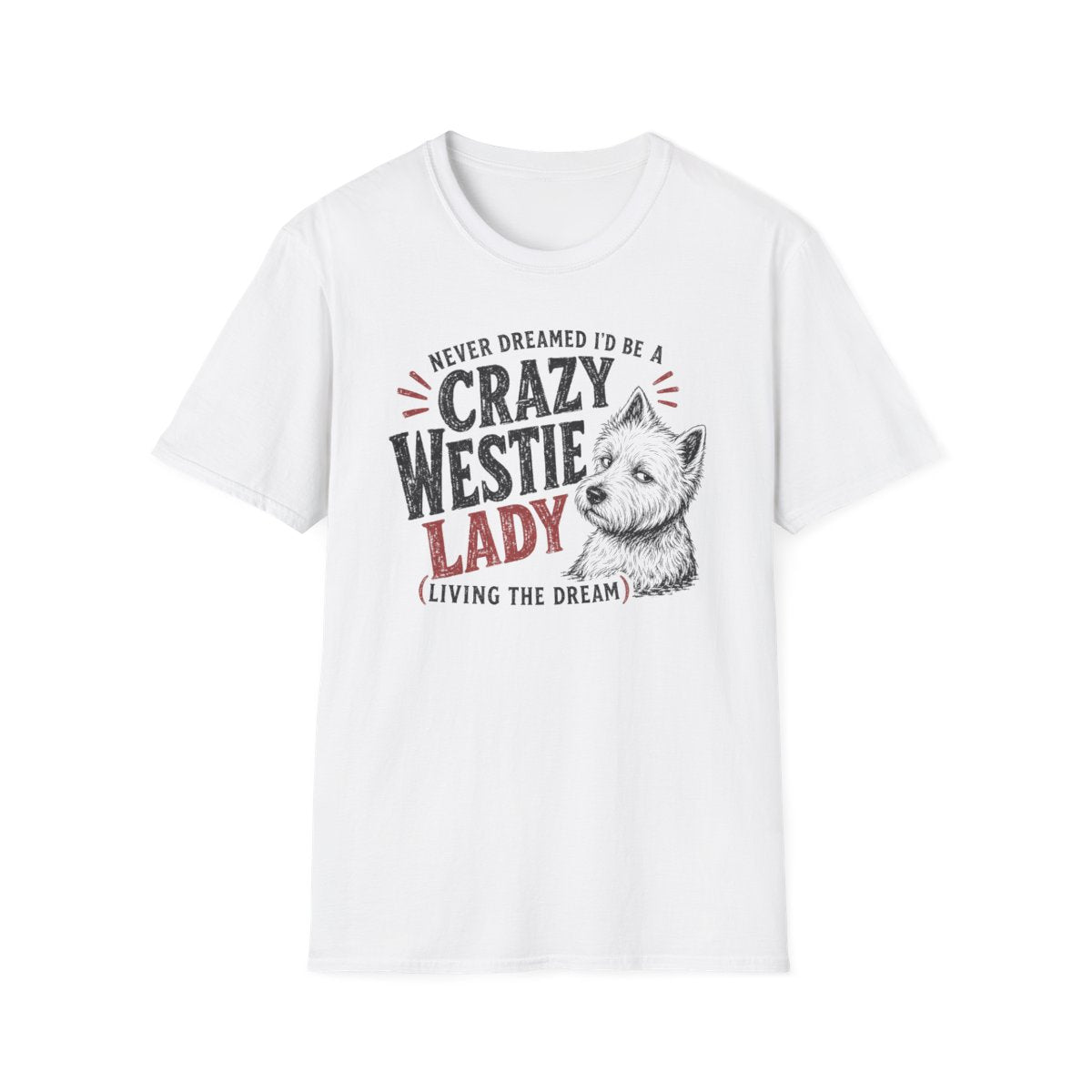Crazy Westie Lady Tee - White