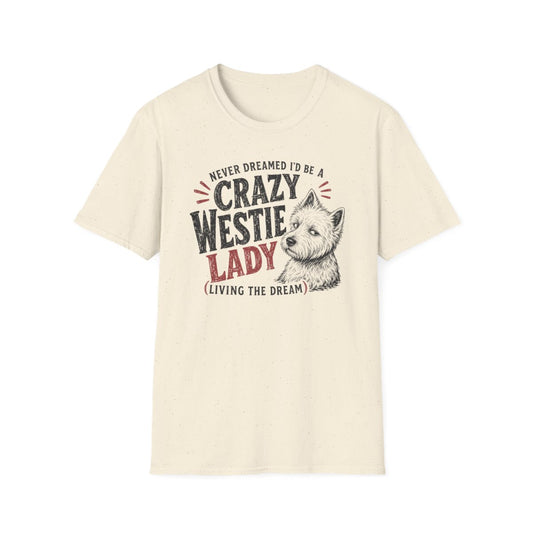 Crazy Westie Lady Tee - Natural