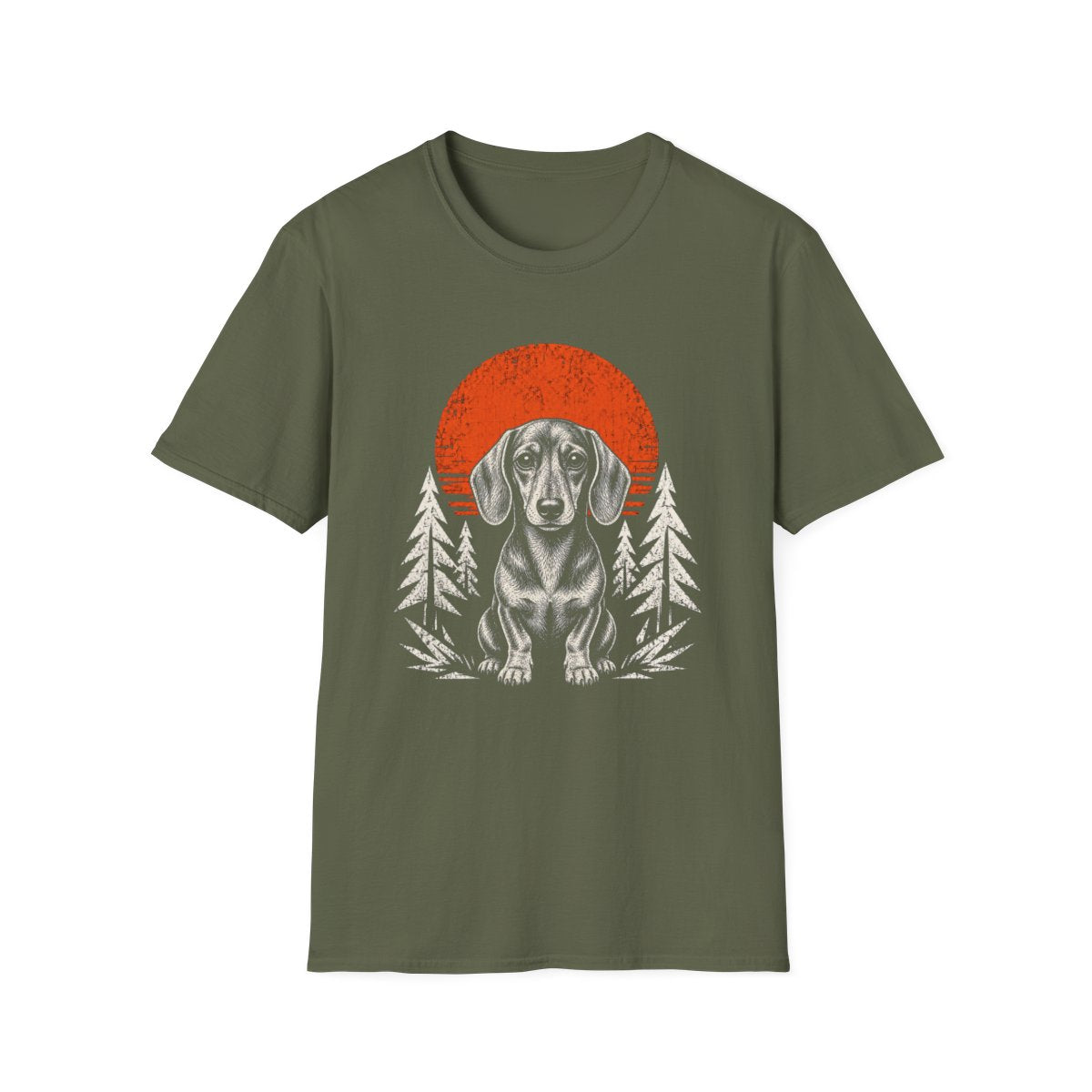 Dachshund Adventure Club Tee - Military Green