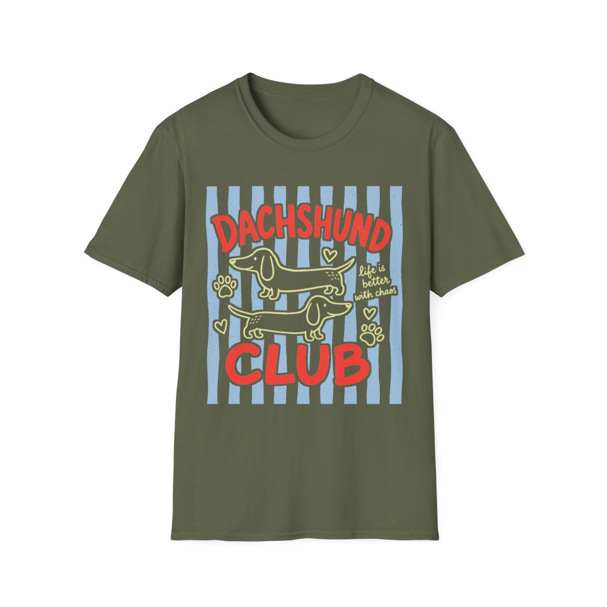 Dachshund Club Tee - Military Green