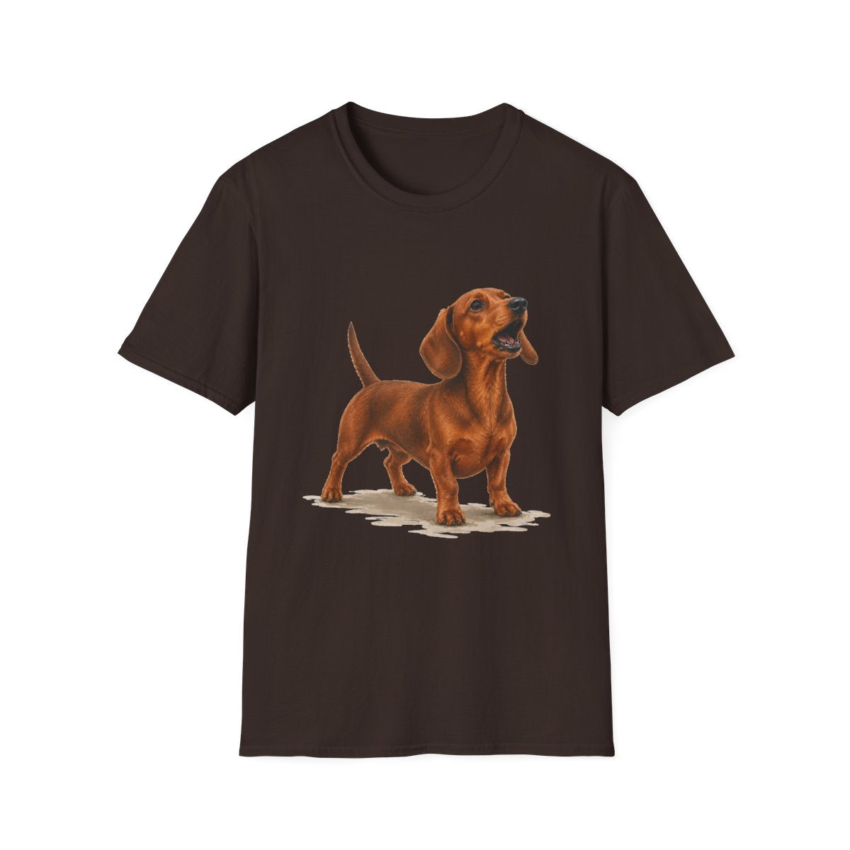 Dachshund Head Of Security Tee - Dark Chocolate