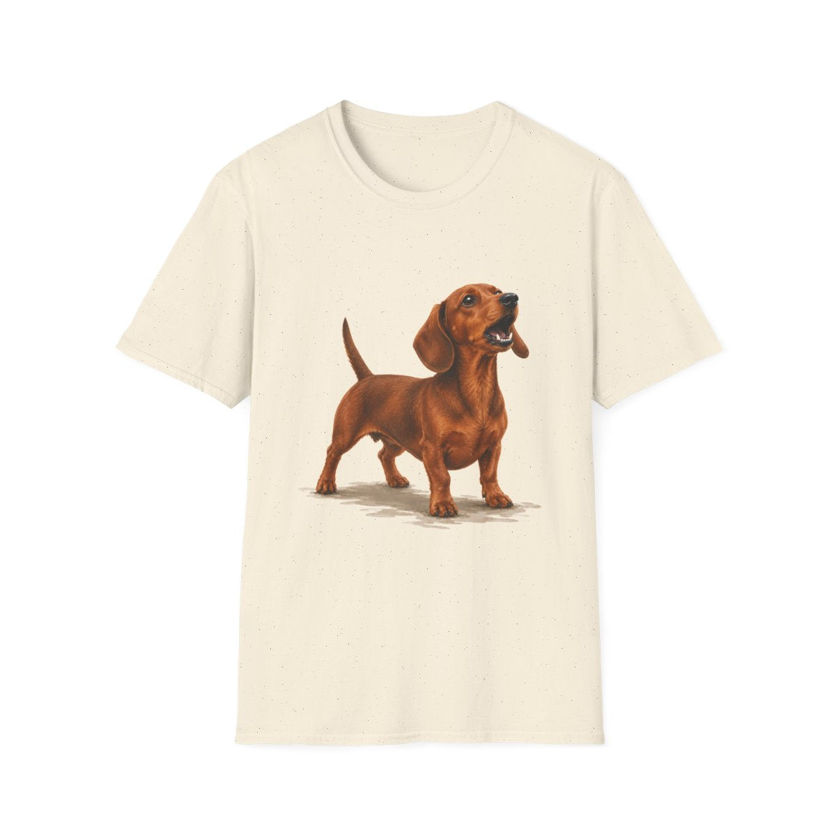 Dachshund Head Of Security Tee - Natural
