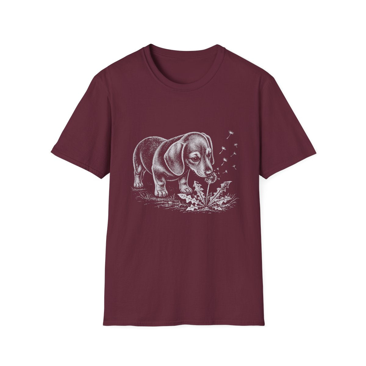 Dachshund Make A Wish Tee - Maroon