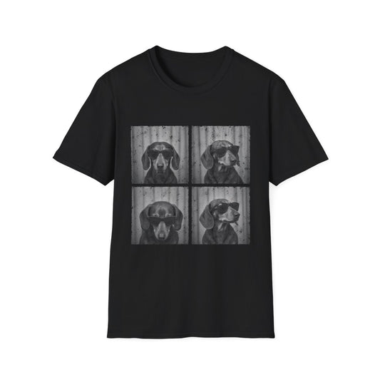 Dachshund Photo Booth Tee - Black