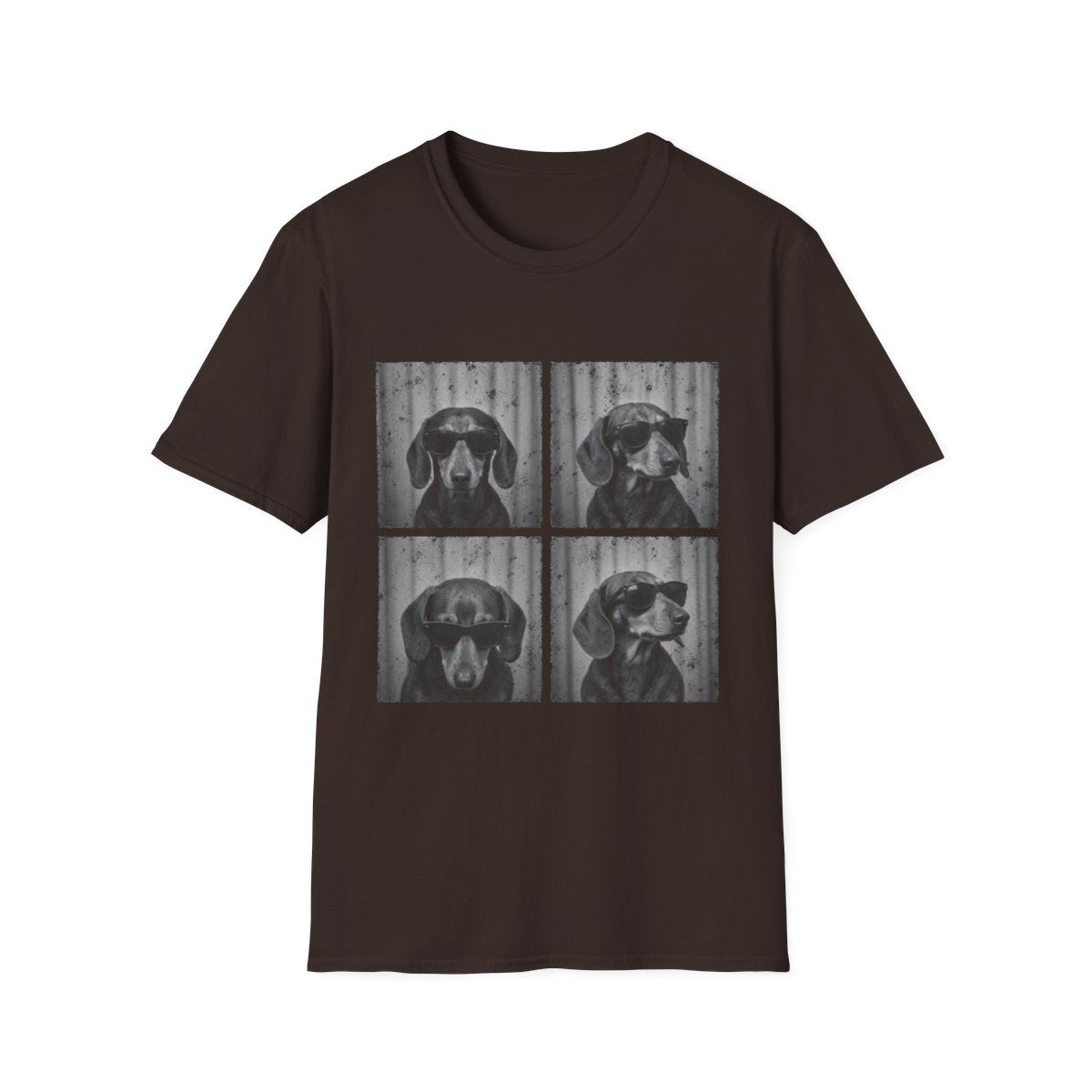 Dachshund Photo Booth Tee - Dark Chocolate