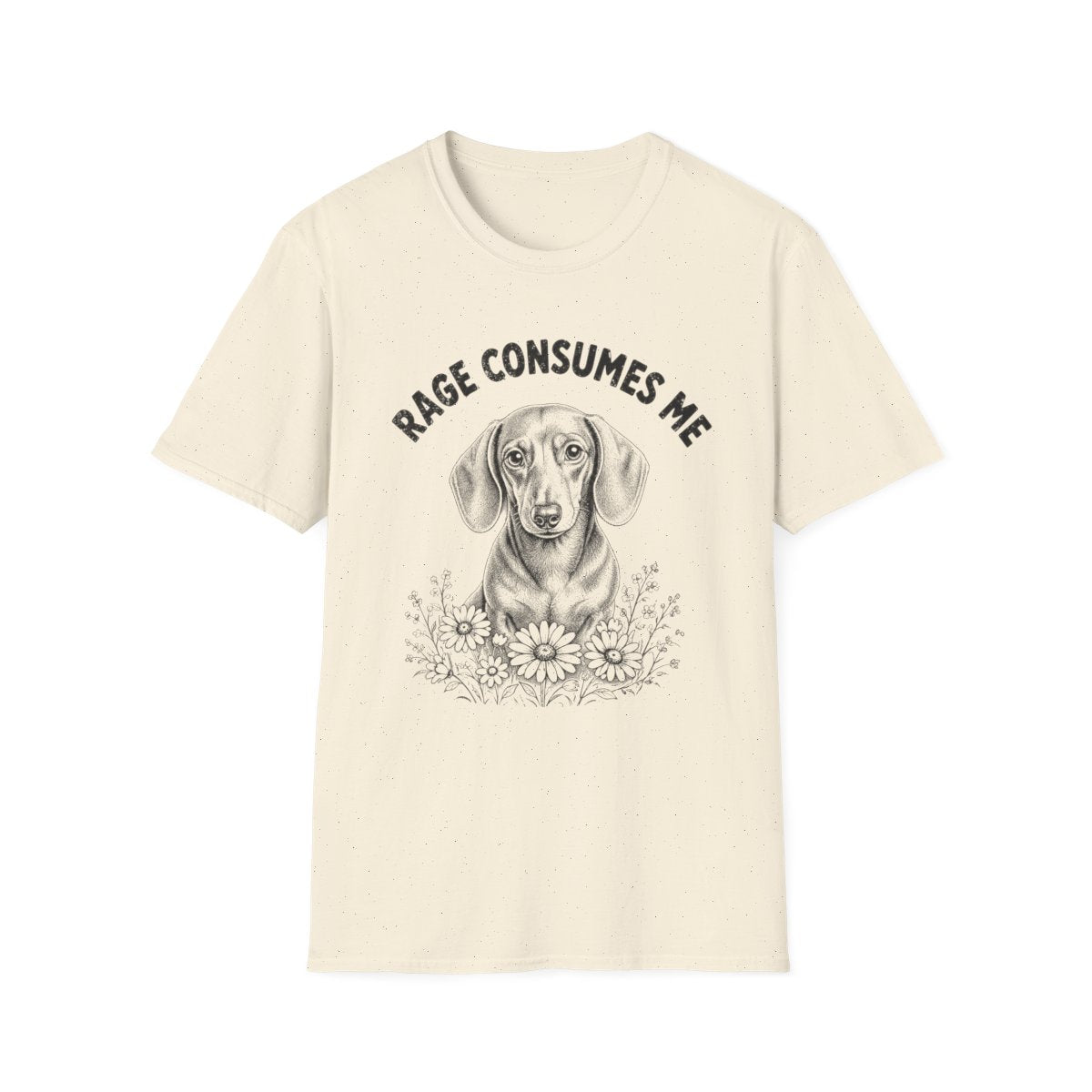 Dachshund Rage Consumes Me Tee - Natural