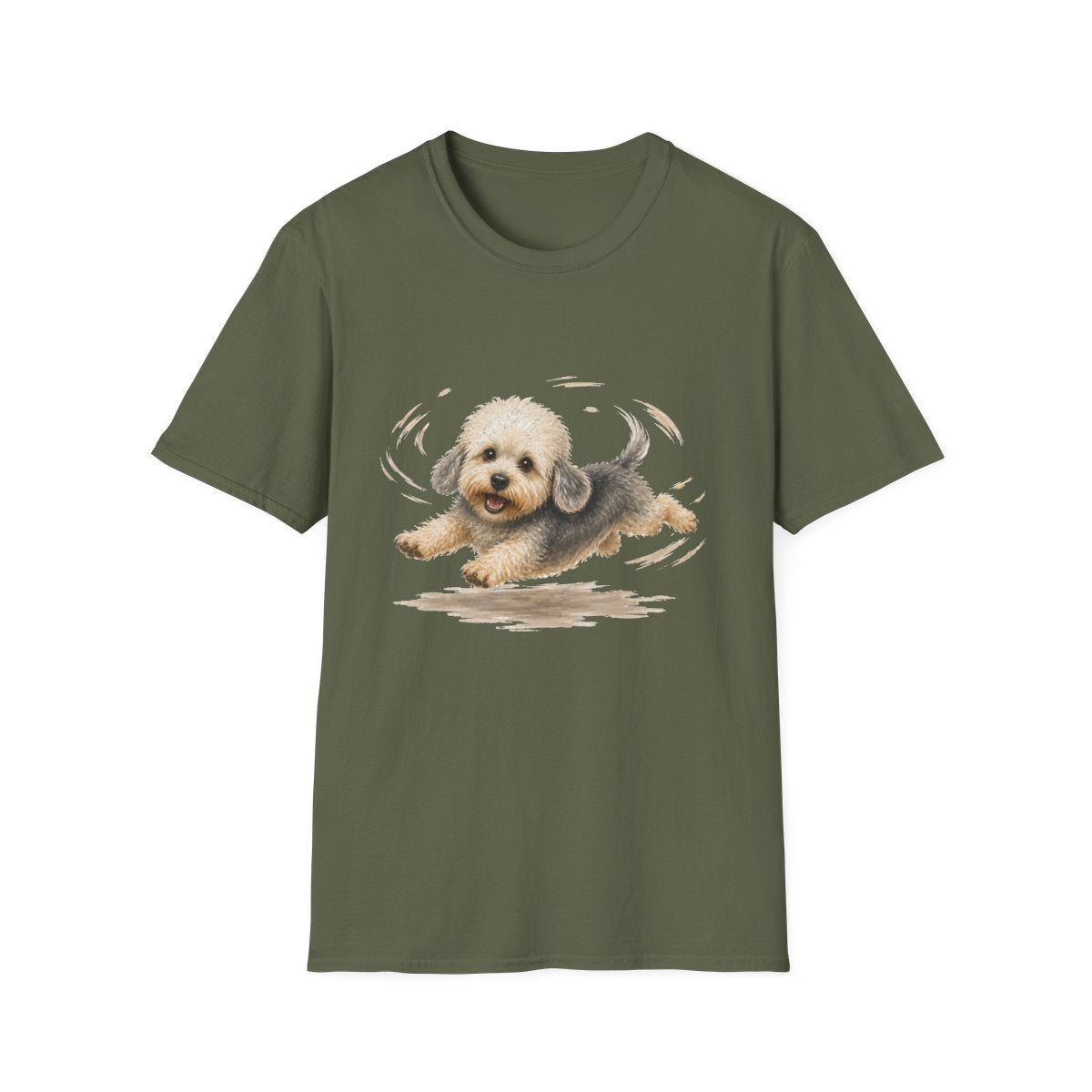 Dandie Dinmont Terrier Certified Zoomies Champion Tee - Military Green