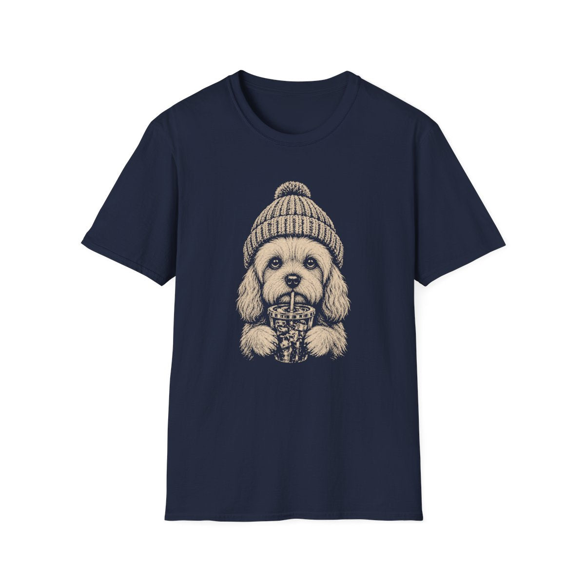 Dandie Dinmont Terrier Cold Brew Tee - Navy