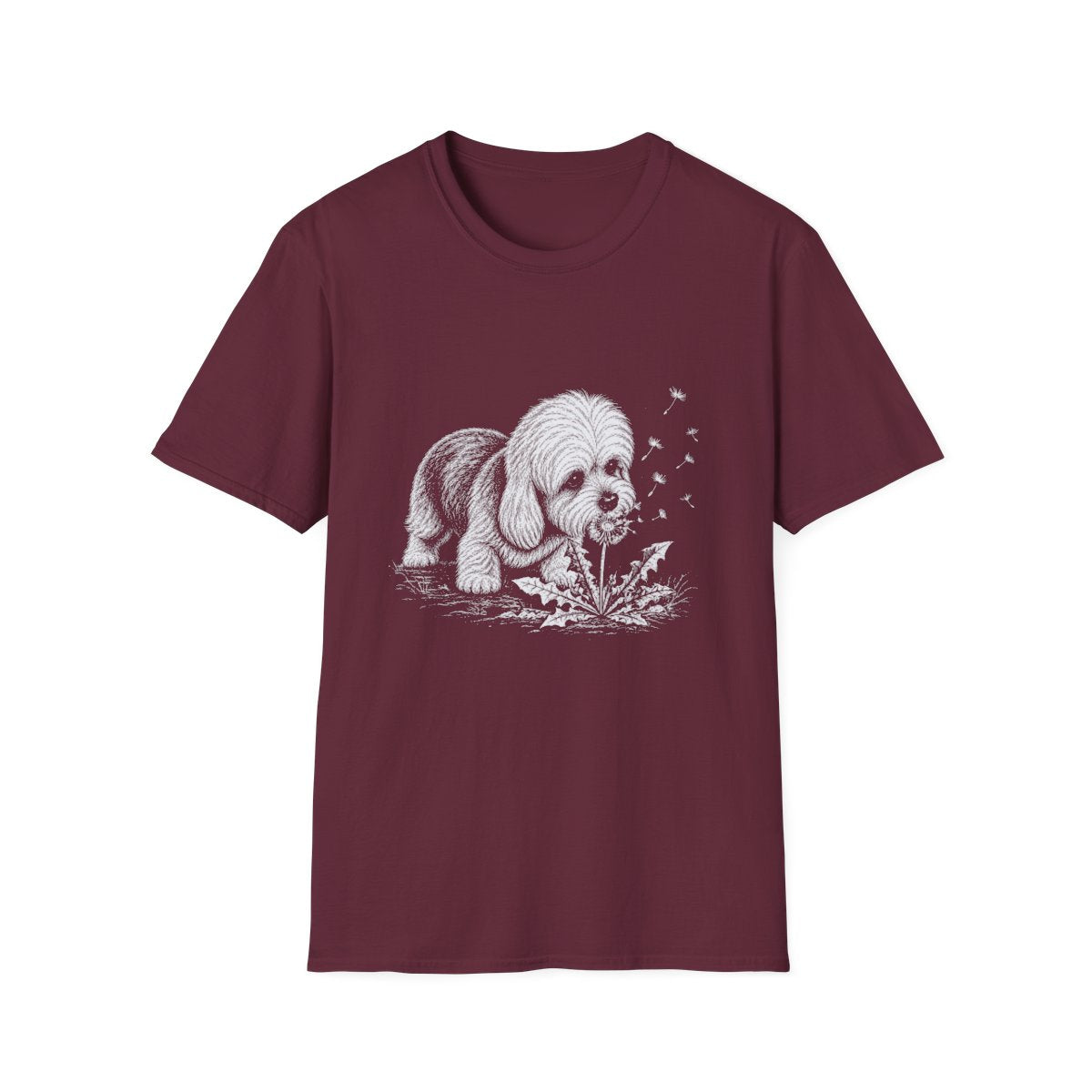 Dandie Dinmont Terrier Make A Wish Tee - Maroon
