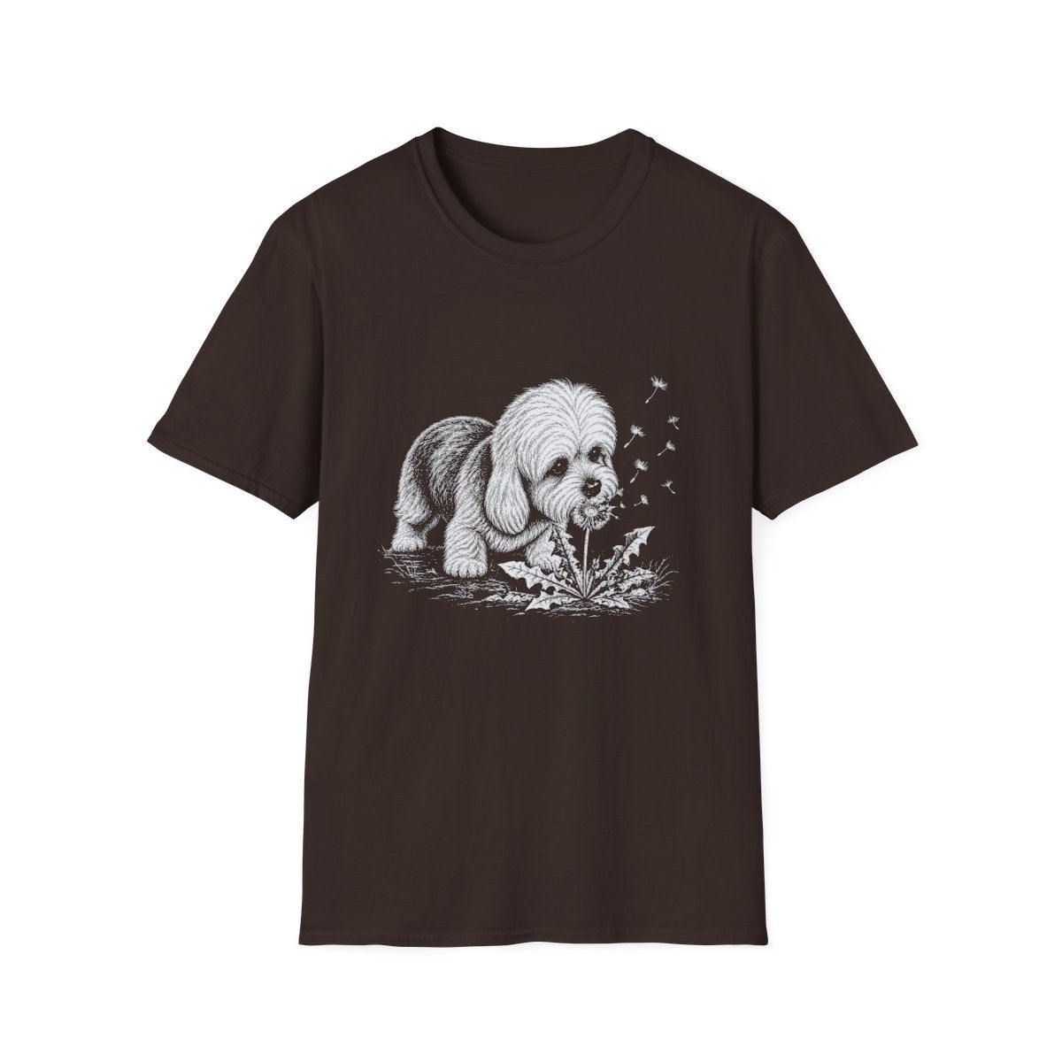 Dandie Dinmont Terrier Make A Wish Tee - Dark Chocolate