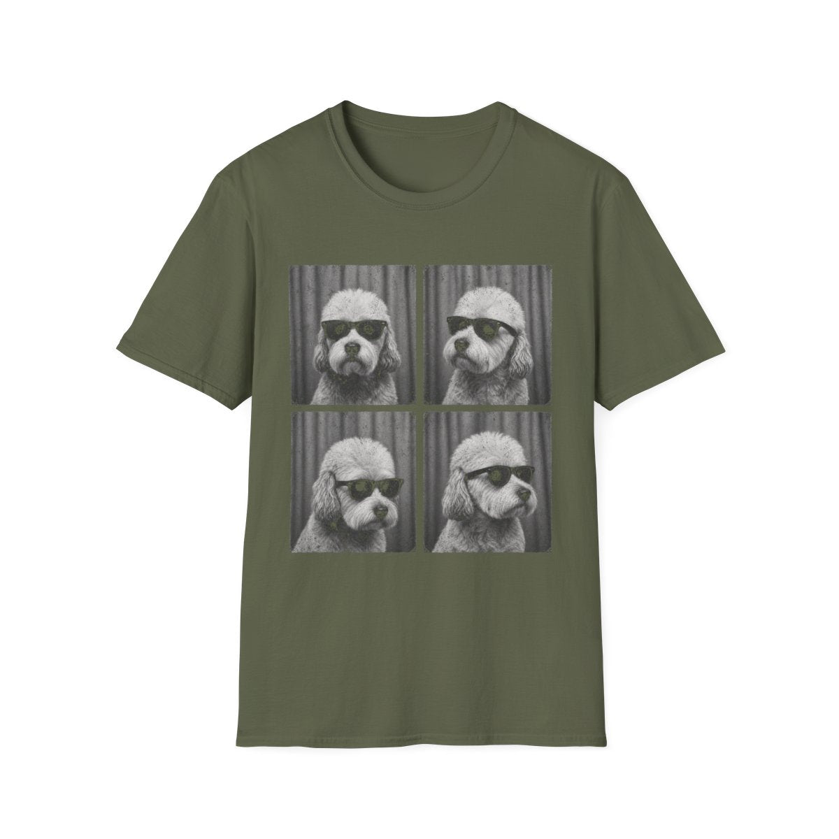 Dandie Dinmont Terrier Photo Booth Tee - Military Green