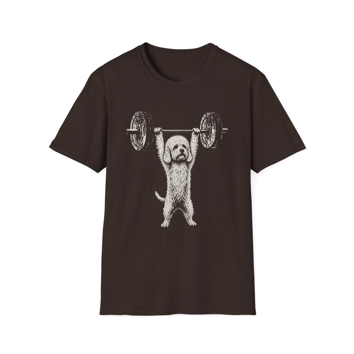 Dandie Dinmont Terrier Powerlifting Tee - Dark Chocolate