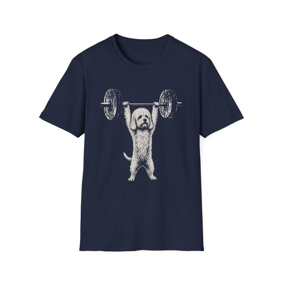 Dandie Dinmont Terrier Powerlifting Tee - Navy