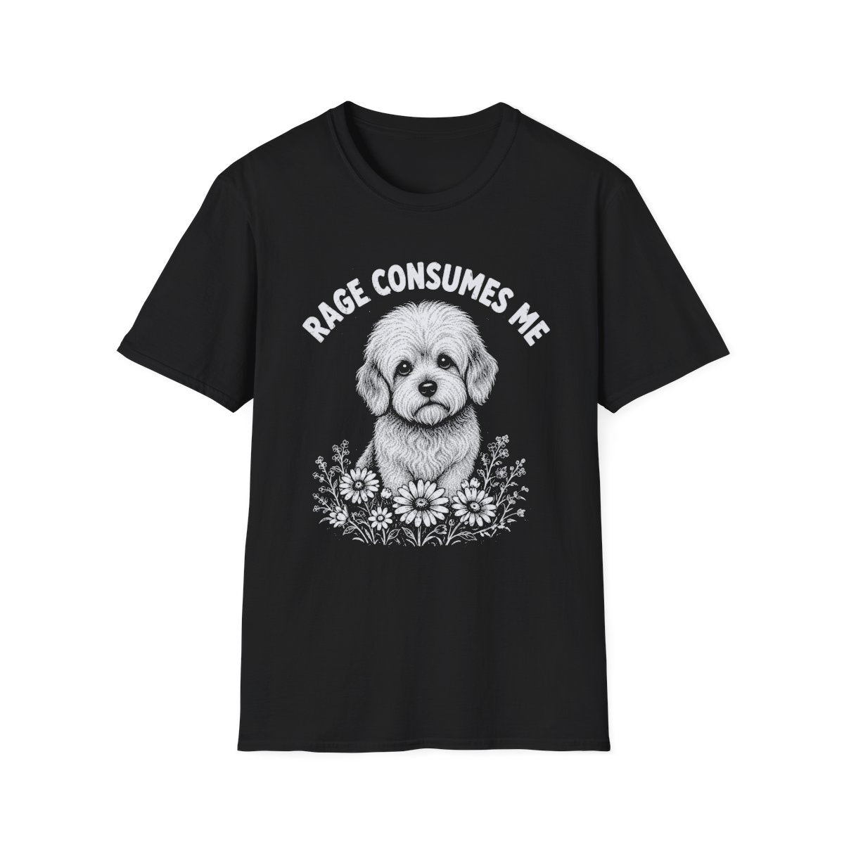 Dandie Dinmont Terrier Rage Consumes Me Tee - Black