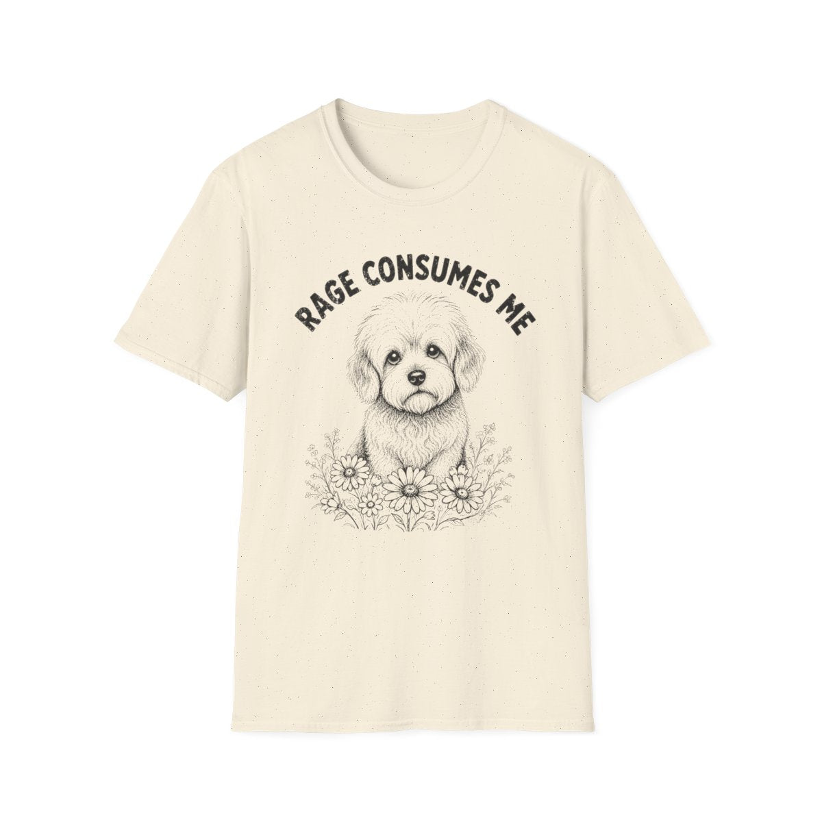 Dandie Dinmont Terrier Rage Consumes Me Tee - Natural