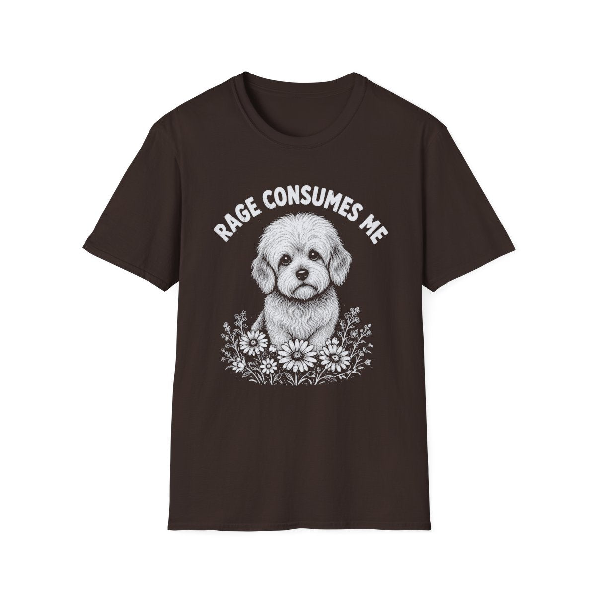 Dandie Dinmont Terrier Rage Consumes Me Tee - Dark Chocolate