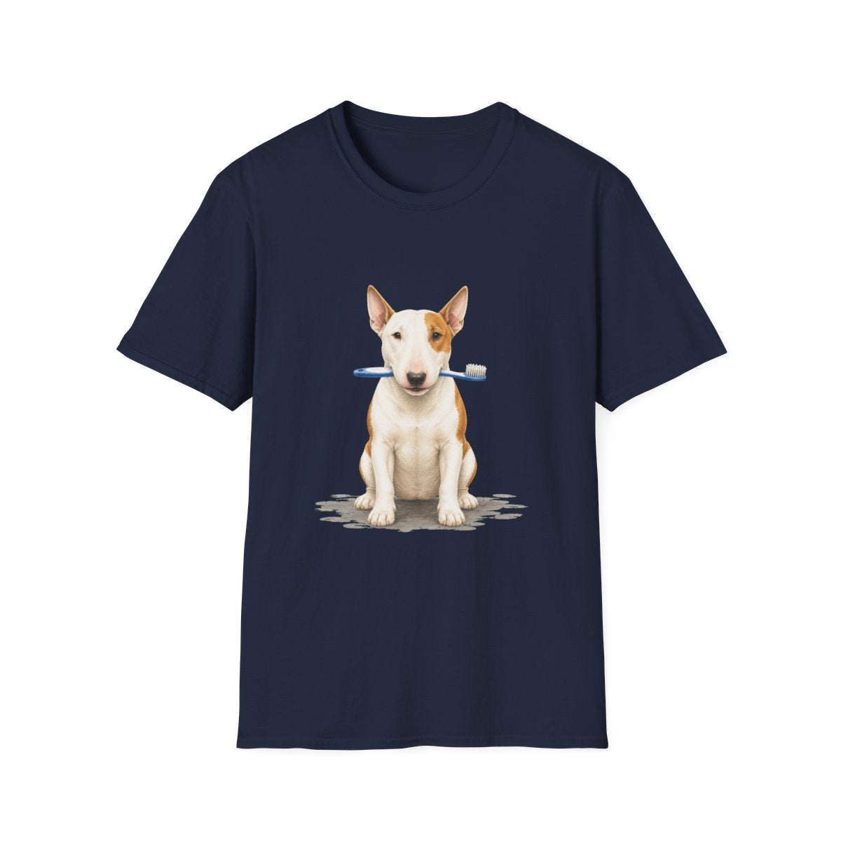 Did Someone Say Dentist Bull Terrier Tee - Navy