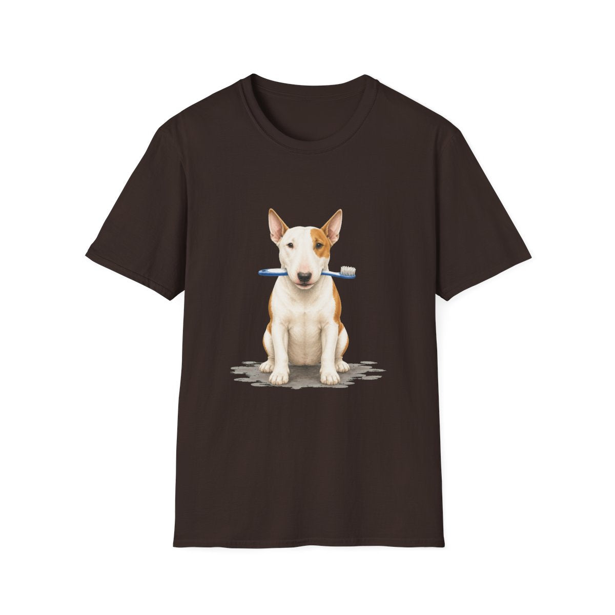 Did Someone Say Dentist Bull Terrier Tee - Dark Chocolate