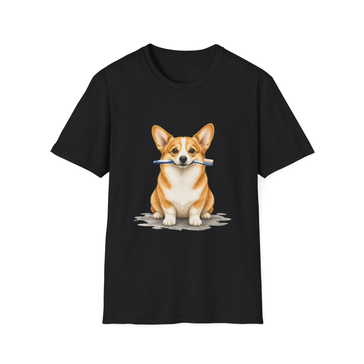 Did Someone Say Dentist Corgi Tee - Black