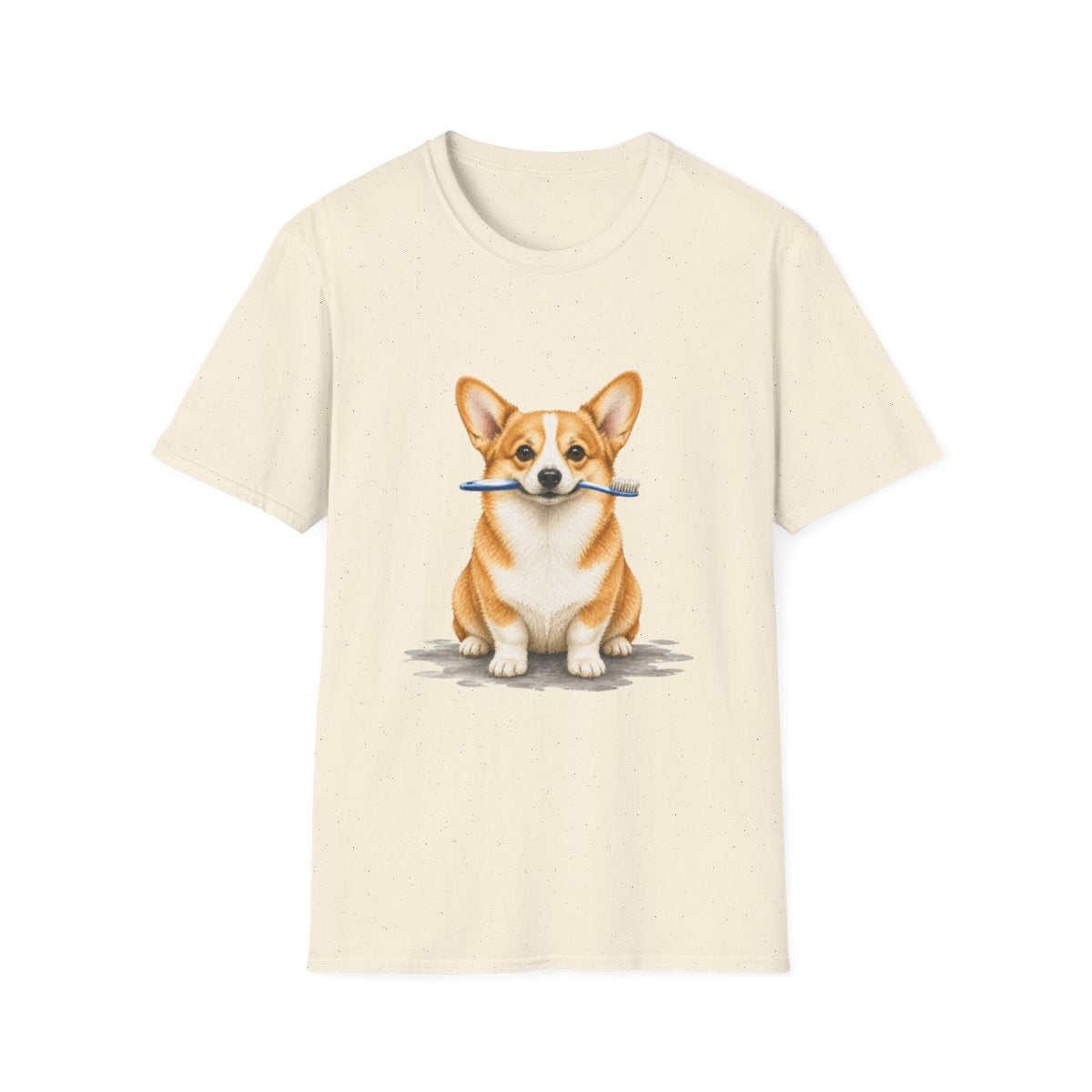 Did Someone Say Dentist Corgi Tee - Natural