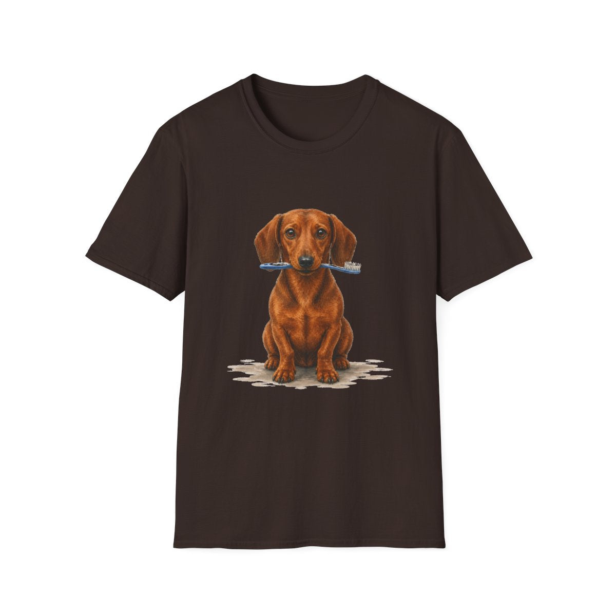 Did Someone Say Dentist Dachshund Tee - Dark Chocolate