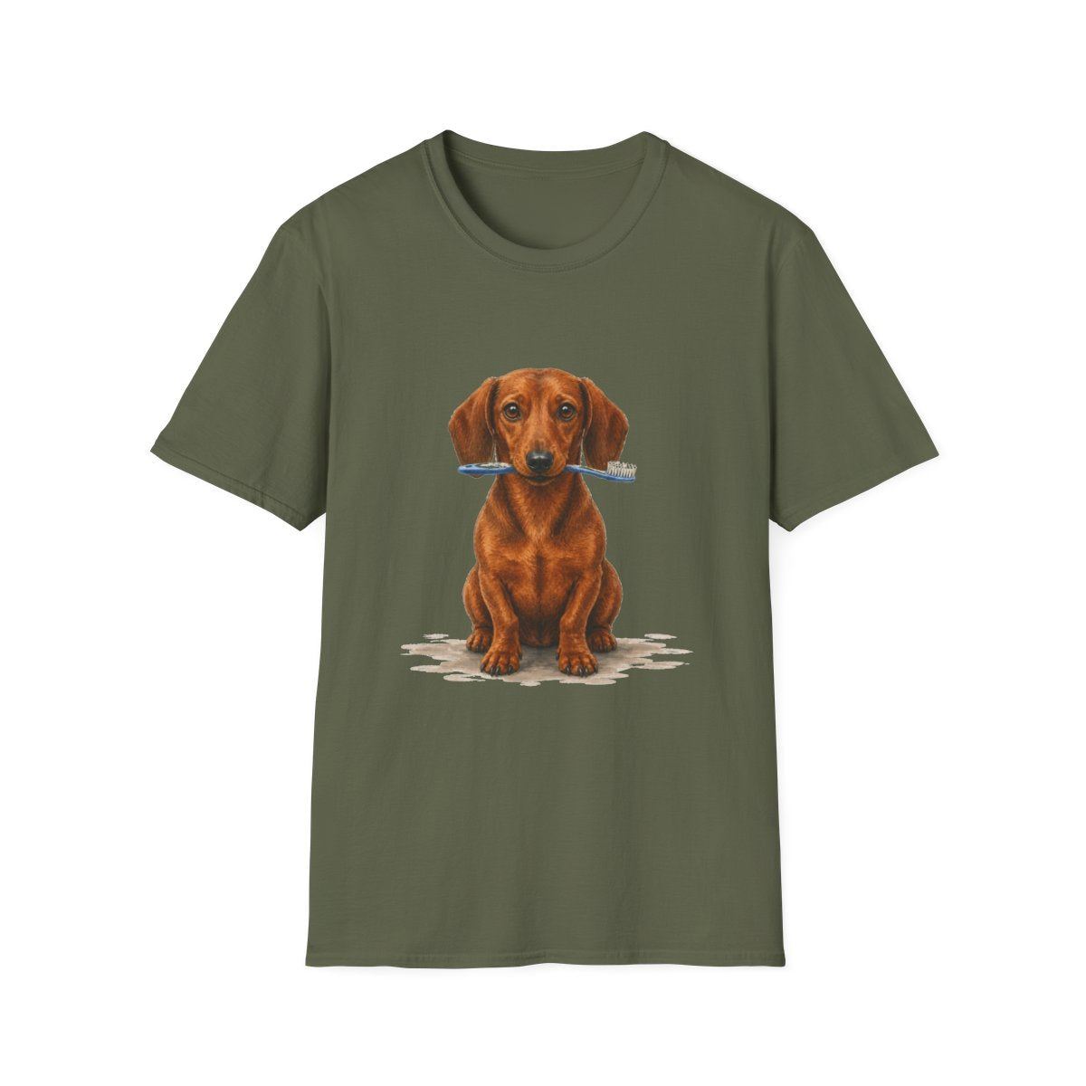 Did Someone Say Dentist Dachshund Tee - Military Green