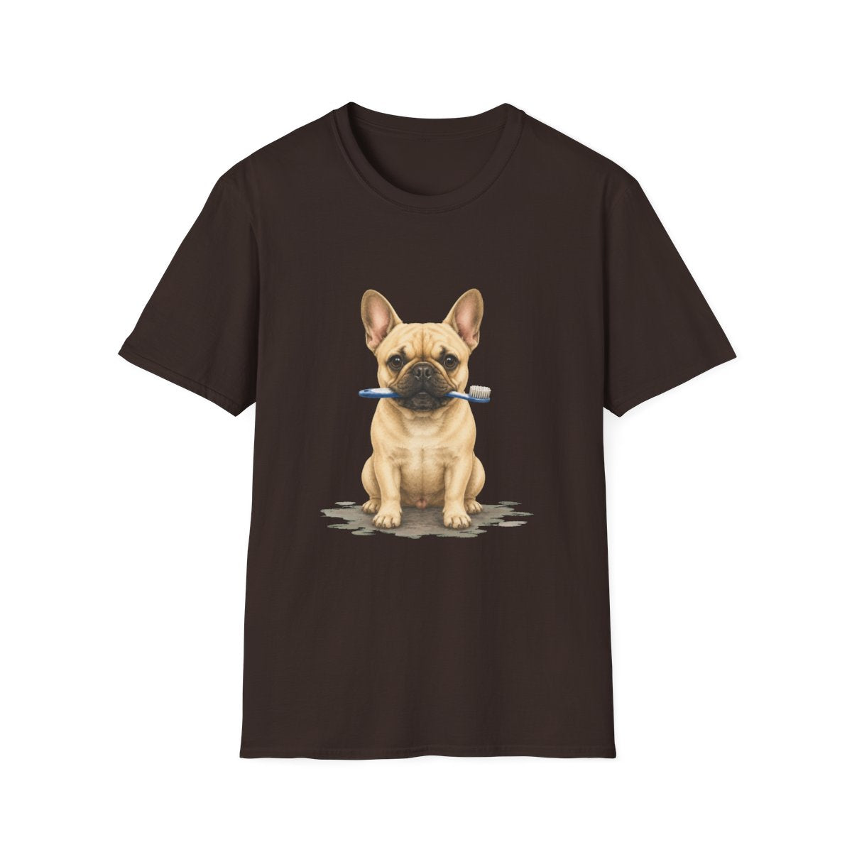 Did Someone Say Dentist French Bulldog Tee - Dark Chocolate