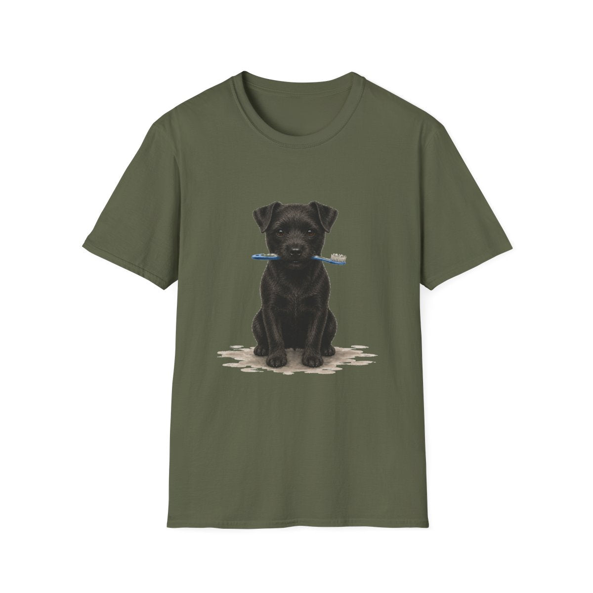 Did Someone Say Dentist Patterdale Terrier Tee - Military Green