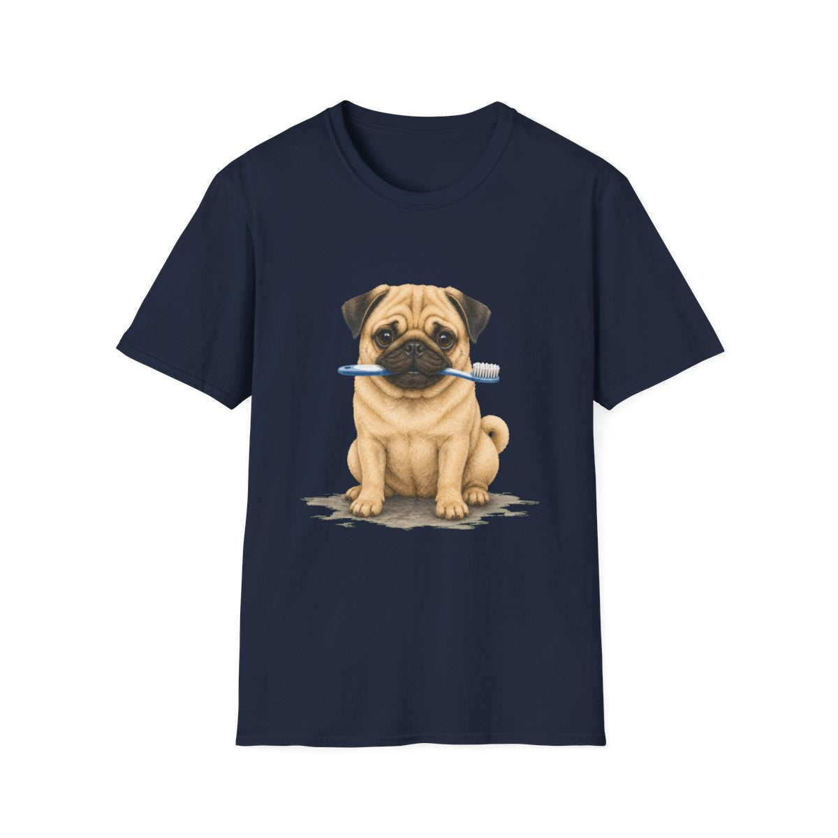 Did Someone Say Dentist Pug Tee - Navy
