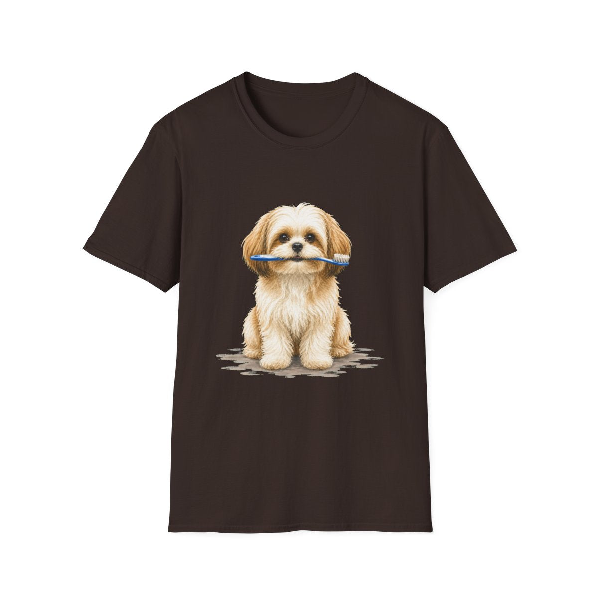 Did Someone Say Dentist Shih Tzu Tee - Dark Chocolate
