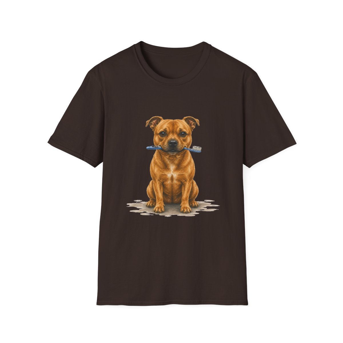 Did Someone Say Dentist Staffordshire Bull Terrier Tee - Dark Chocolate
