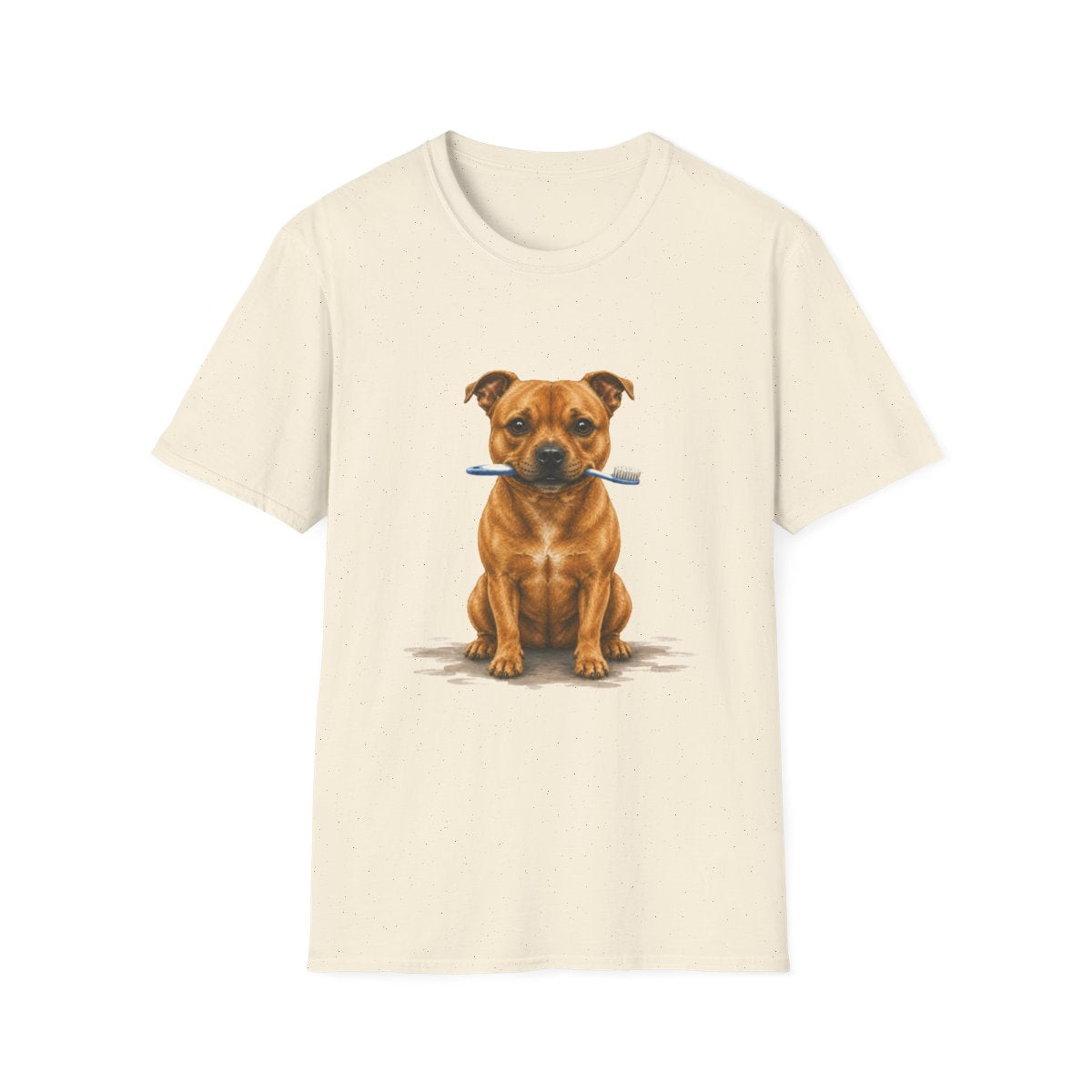 Did Someone Say Dentist Staffordshire Bull Terrier Tee - Natural