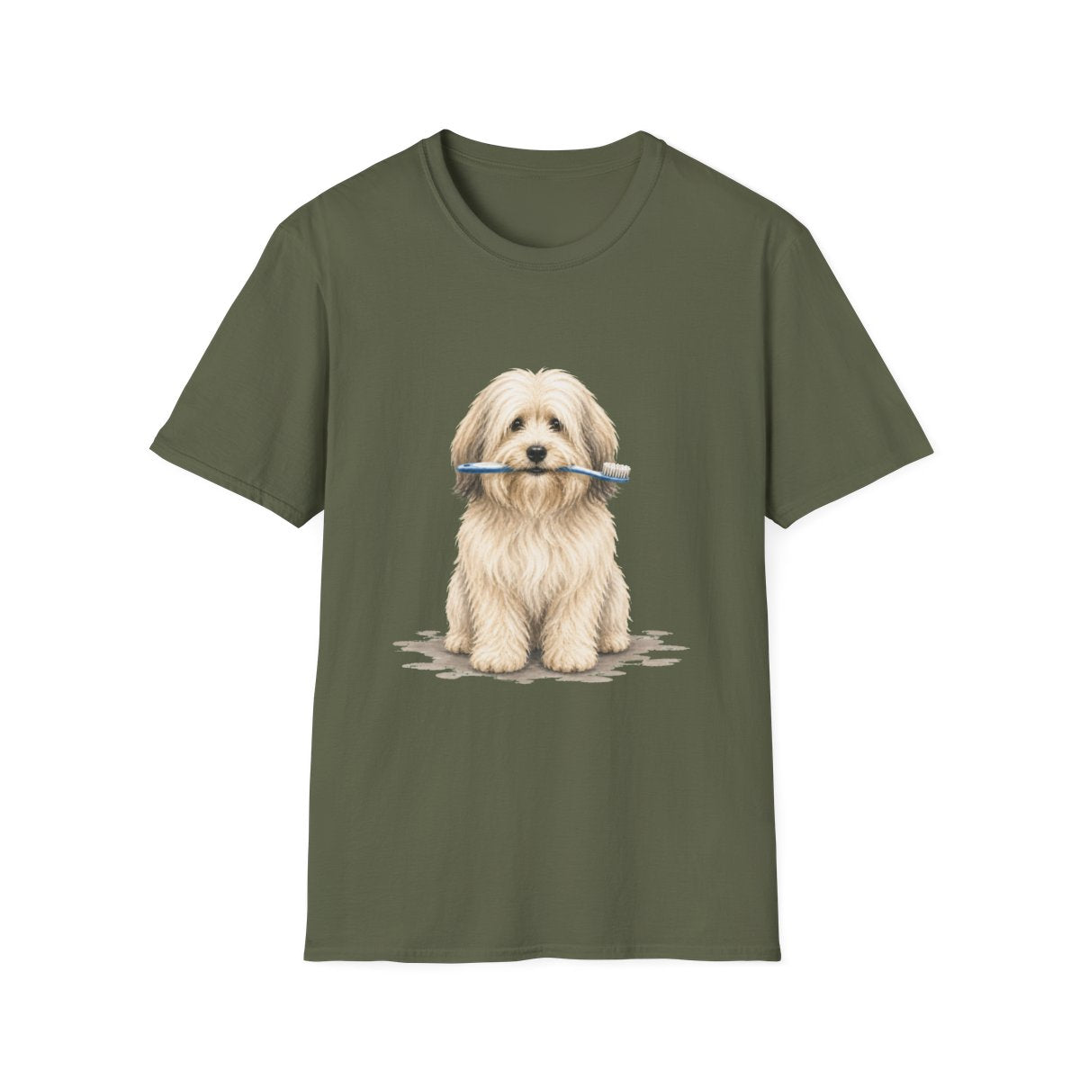 Did Someone Say Dentist Tibetan Terrier Tee - Military Green