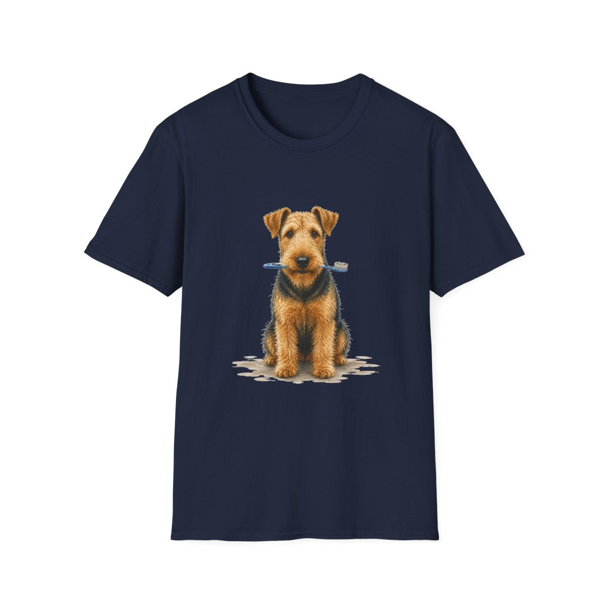 Dis Someone Say Dentist Airedale Terrier Tee - Navy