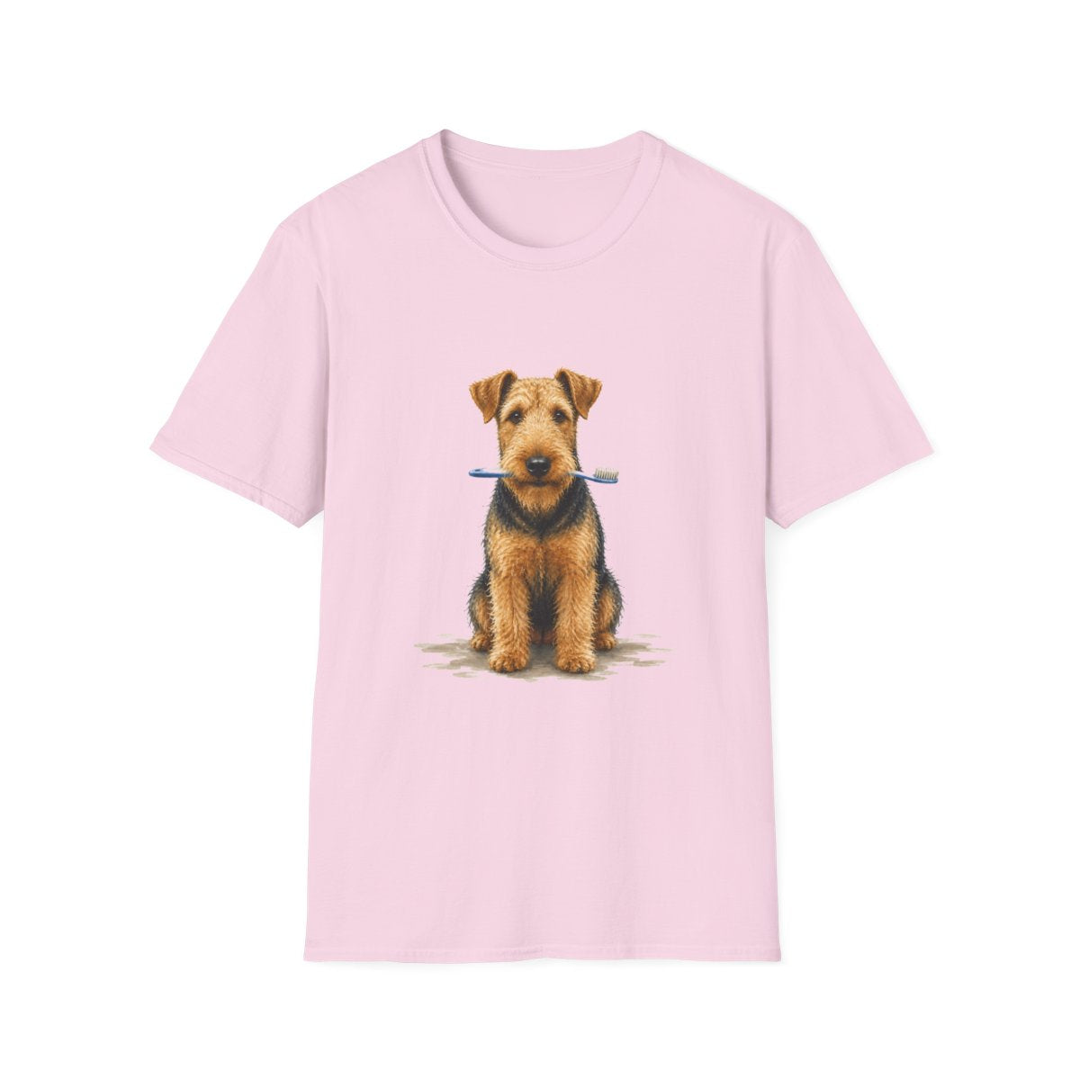 Dis Someone Say Dentist Airedale Terrier Tee - Light Pink