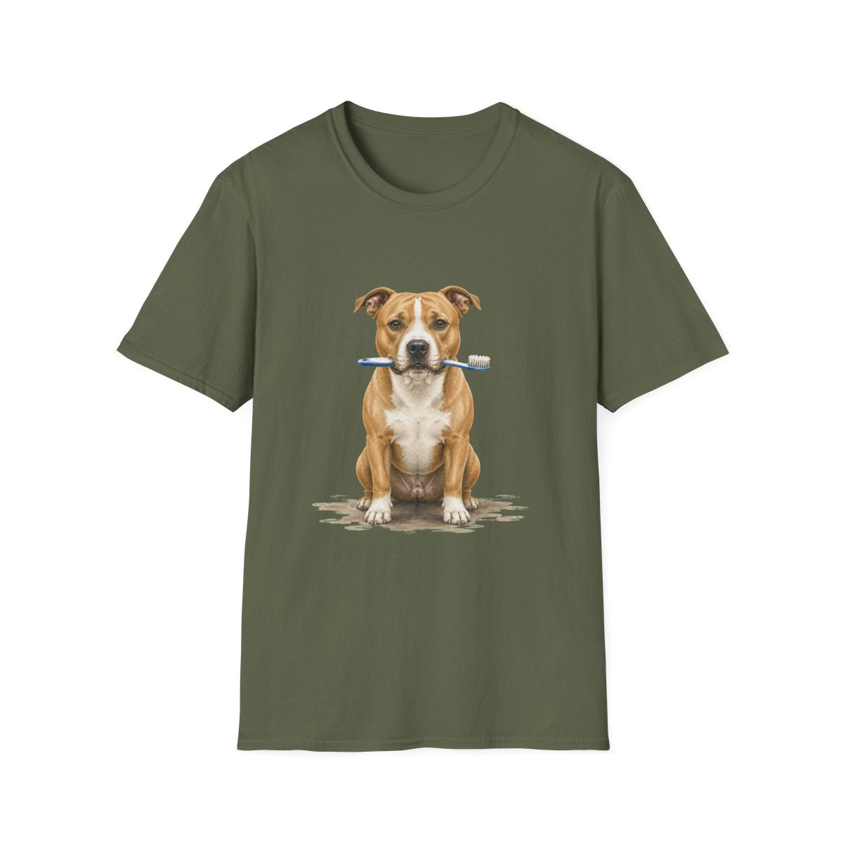 Dis Someone Say Dentist American Pit Bull Terrier Tee - Military Green