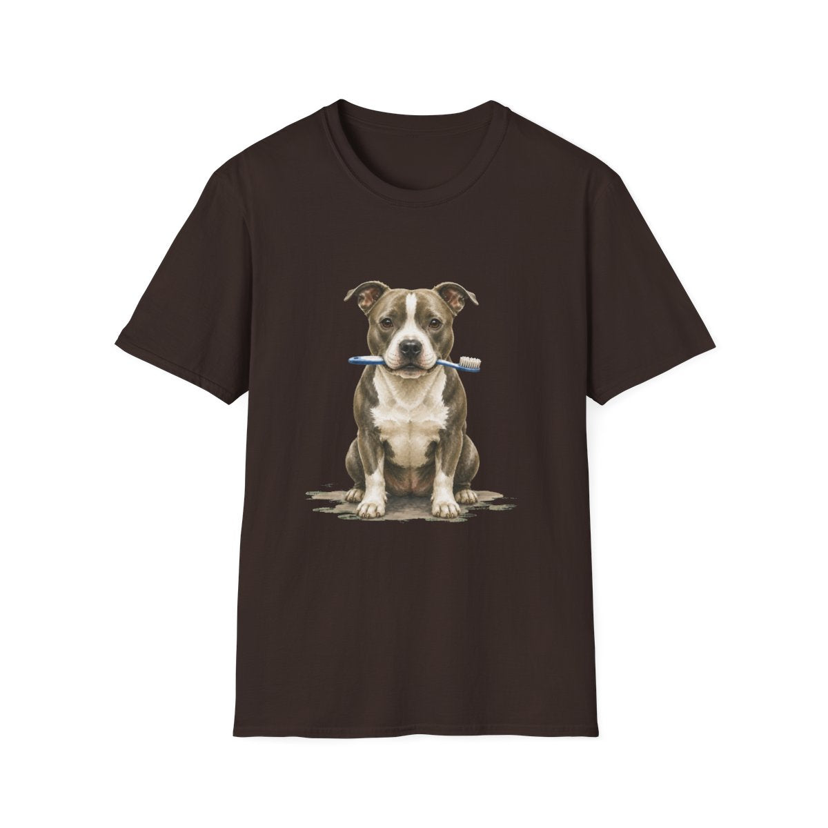Dis Someone Say Dentist American Staffordshire Terrier Tee - Dark Chocolate