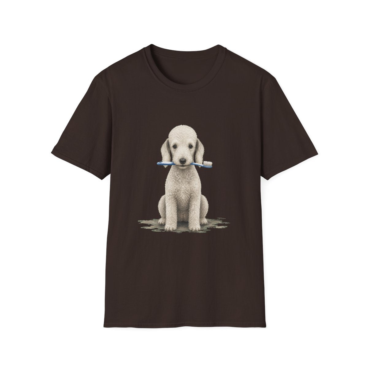 Dis Someone Say Dentist Bedlington Terrier Tee - Dark Chocolate