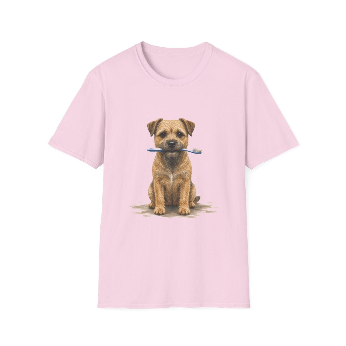 Dis Someone Say Dentist Border Terrier Tee - Light Pink