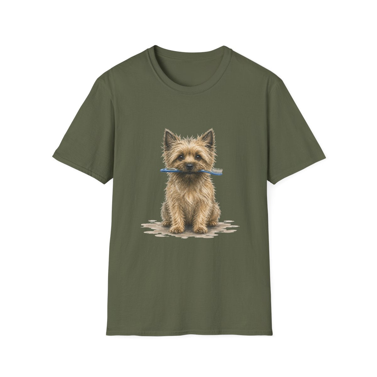 Dis Someone Say Dentist Cairn Terrier Tee - Military Green