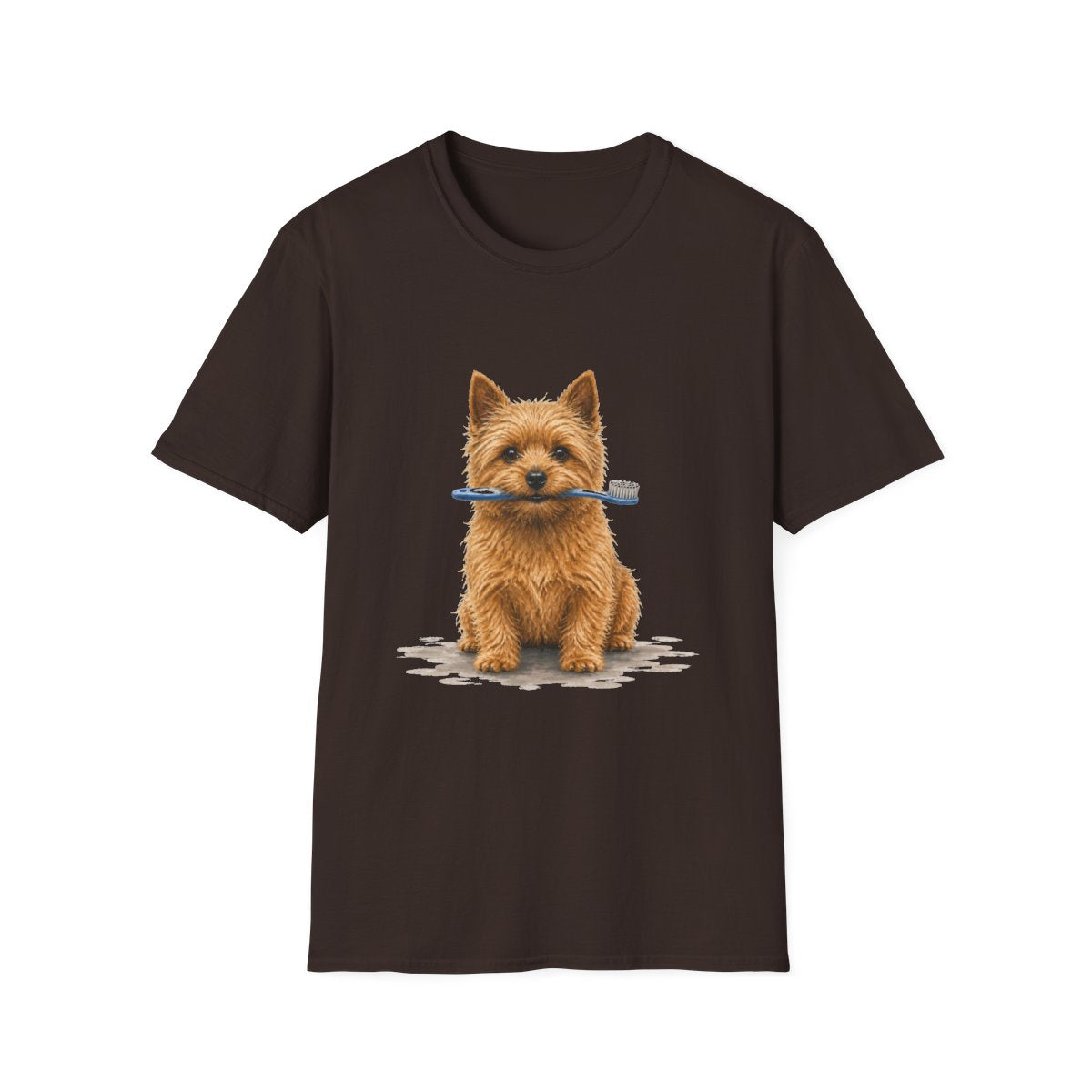 Dis Someone Say Dentist Norwich Terrier Tee - Dark Chocolate