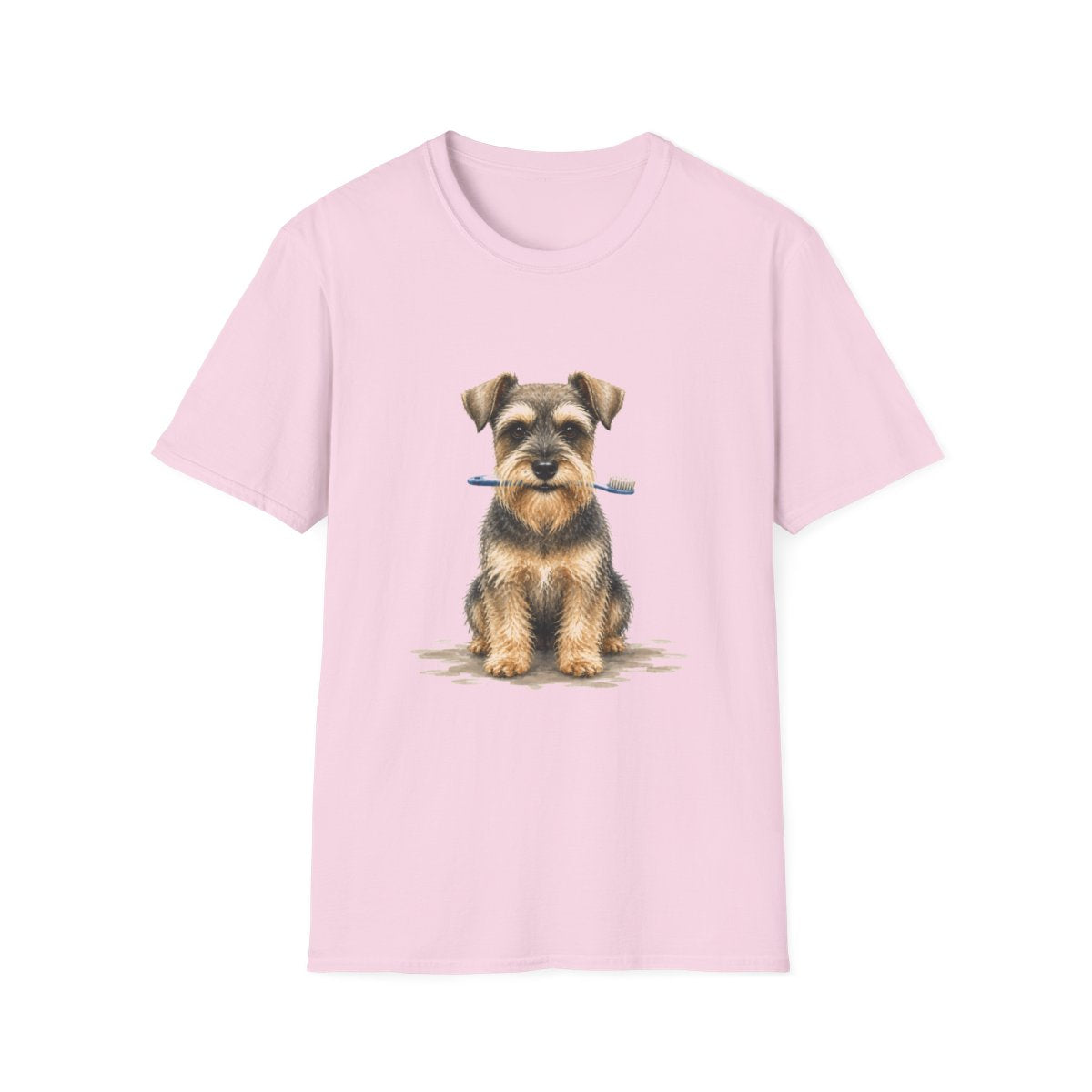 Dis Someone Say Dentist Schnauzer Tee - Light Pink