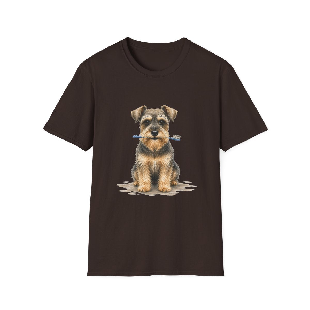 Dis Someone Say Dentist Schnauzer Tee - Dark Chocolate