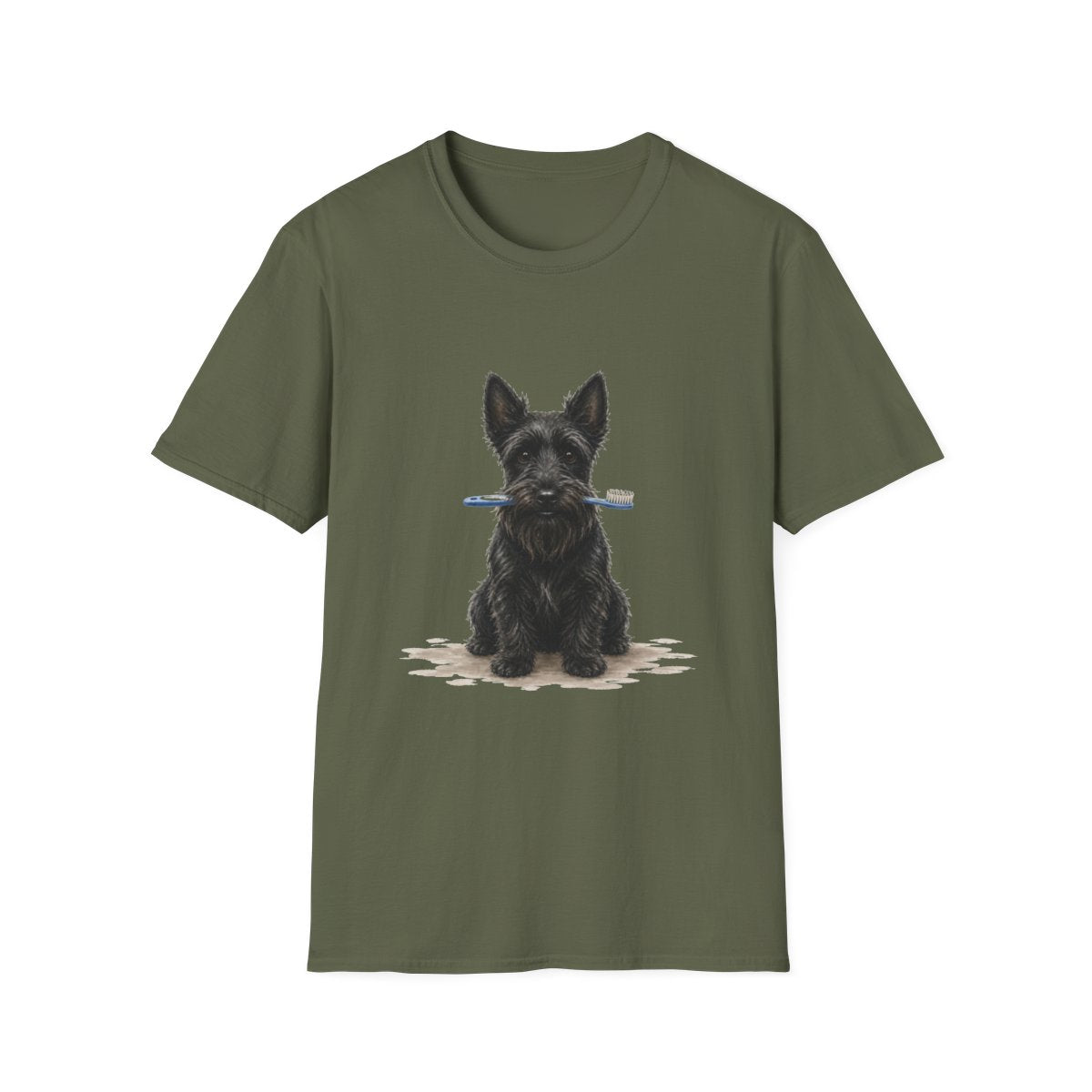 Dis Someone Say Dentist Scottish Terrier Tee - Military Green