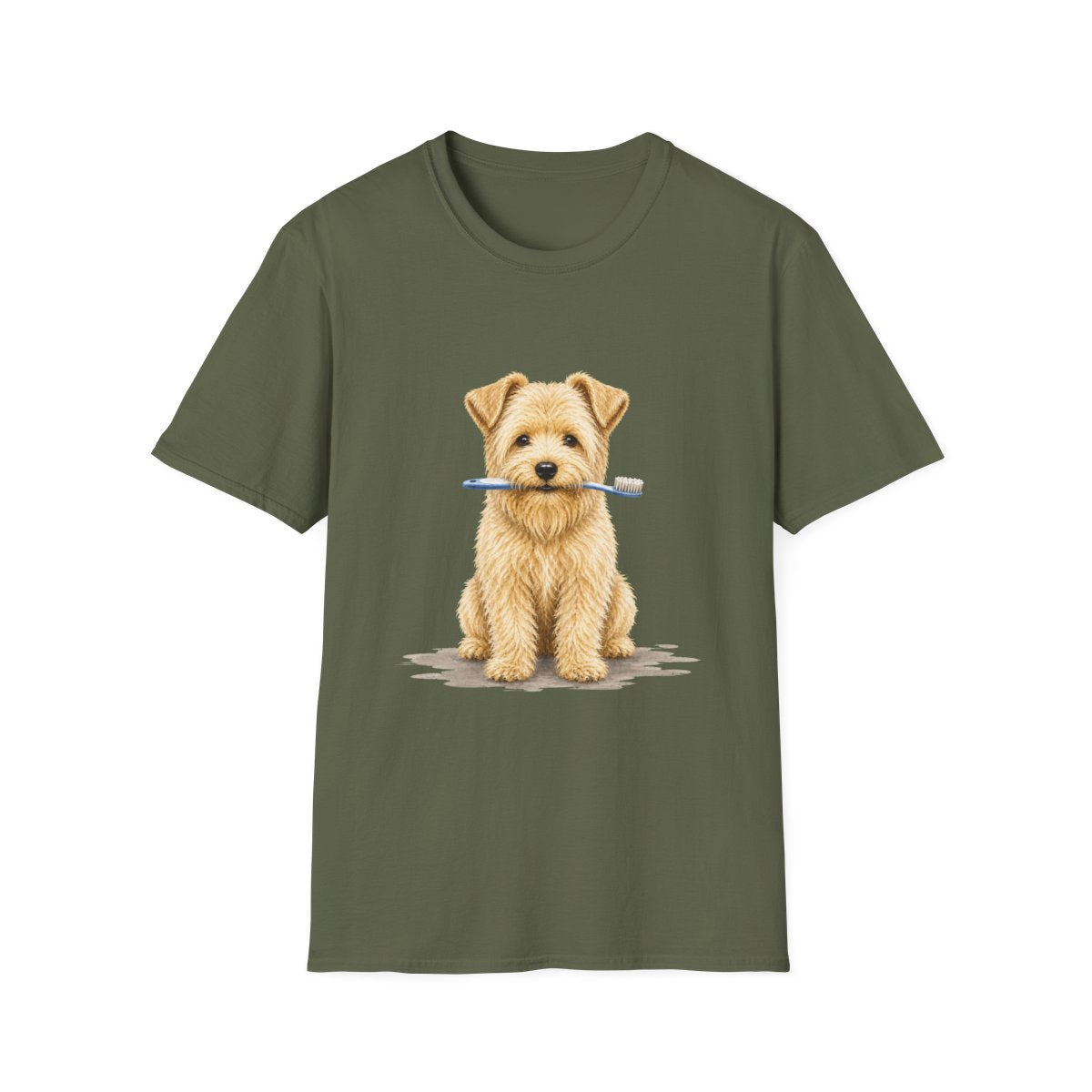 Dis Someone Say Dentist Soft Coated Wheaten Terrier Tee - Military Green