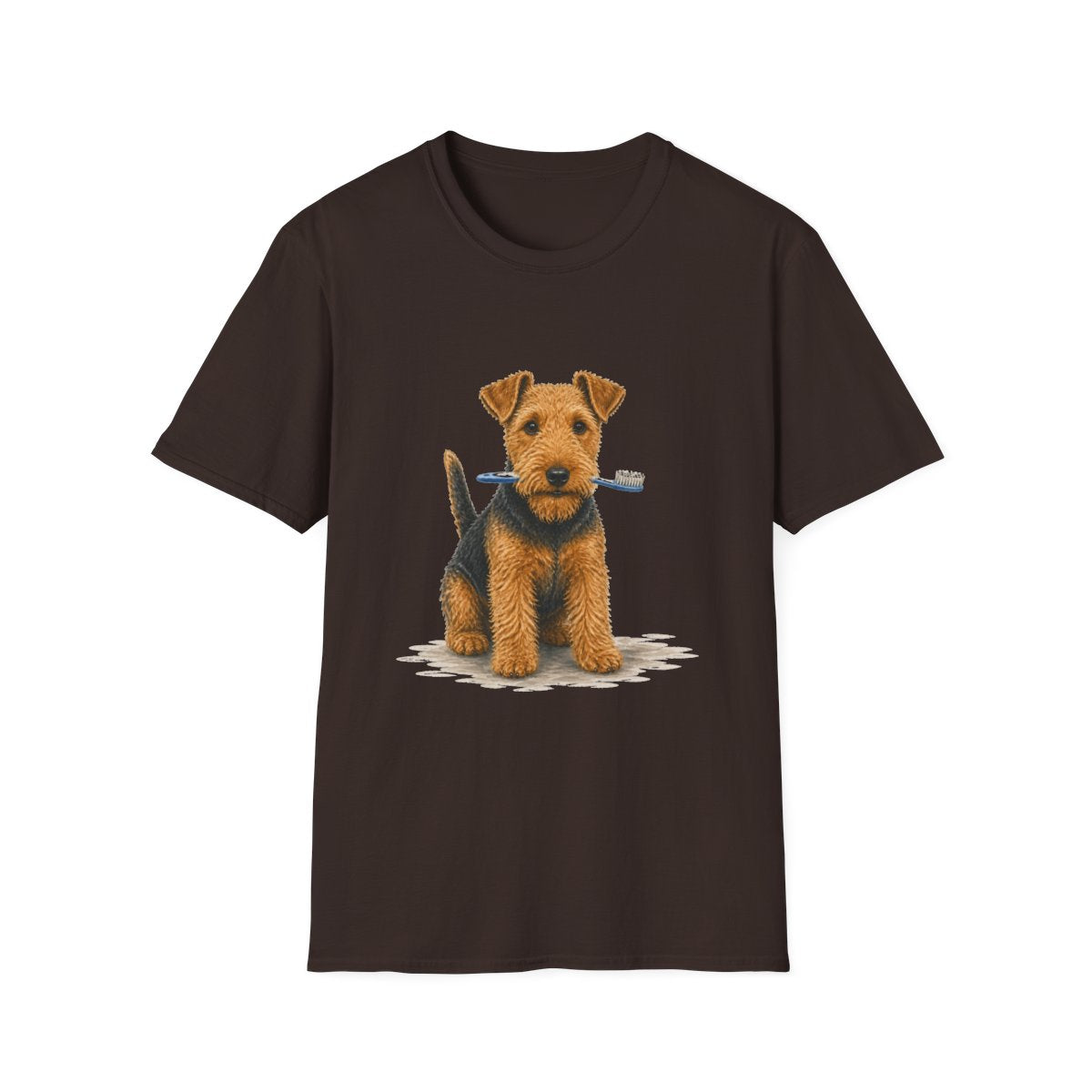 Dis Someone Say Dentist Welsh Terrier Tee - Dark Chocolate