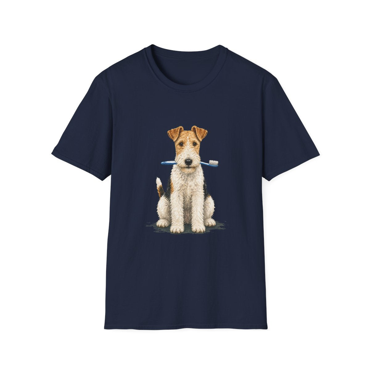 Dis Someone Say Dentist Wire Fox Terrier Tee - Navy