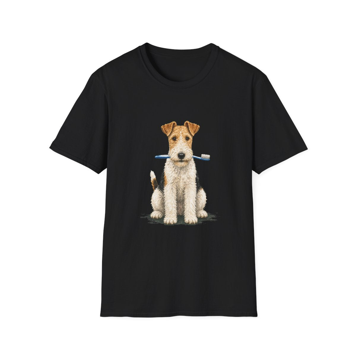 Dis Someone Say Dentist Wire Fox Terrier Tee - Black